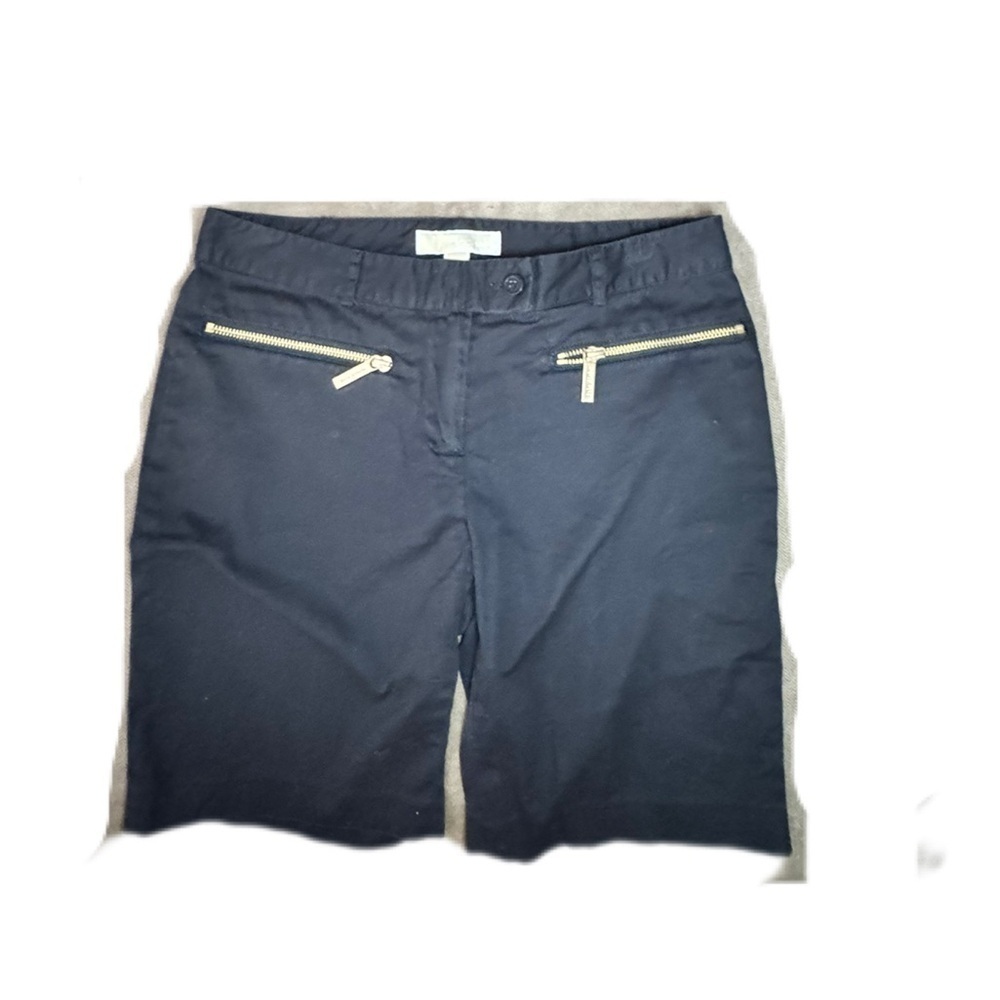 Michael Kors Gold Metal and Black Bermuda Shorts
